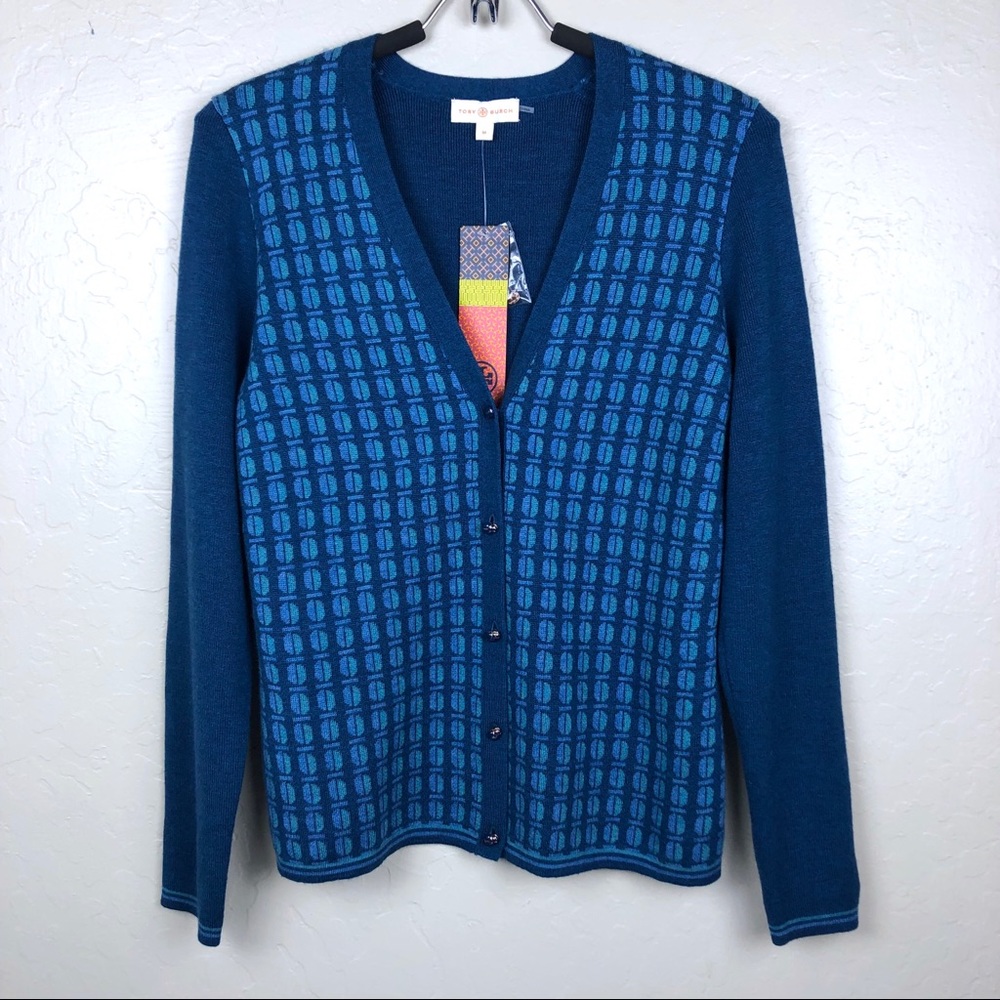 Tory Burch 100% Merino Wool Tabitha Cardigan